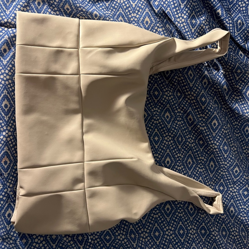 Beige leather top